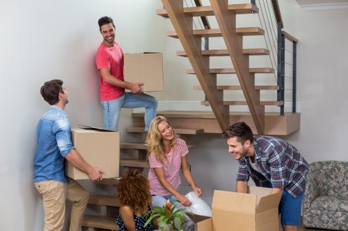 House removal team planning a move in Marylebone street surroundings
