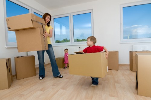 A local moving team preparing a Marylebone property for packing and unpacking
